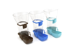 Plastic feeder for bird cages used for bird food