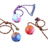 Ball with rope for medium to large size dogs, the ball is made from rubber