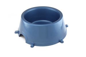Large plastic bowl for dogs with anti-skid rubber feet on the bottom