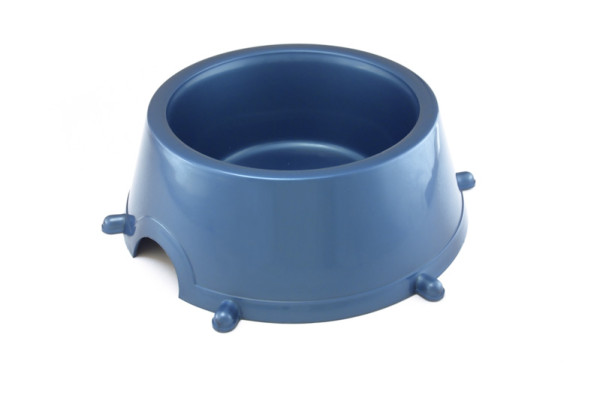 Large plastic bowl for dogs with anti-skid rubber feet on the bottom