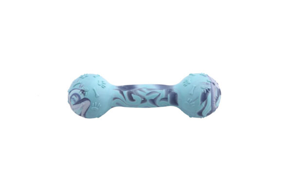 Rubber dog toy in a shape of a dumbbell, non-toxic rubber