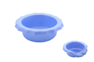 Portable silicone rubber dog bowl good to take with you for dog walks
