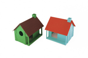 Hamster house made from plastic for cages, size small, without flooring