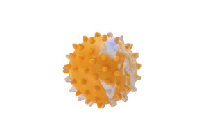 Dog toy with spikes to clean teeth in a shape of a ball