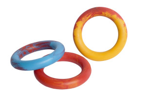 Eco-friendly ring dog toy made from thermoplastic rubber