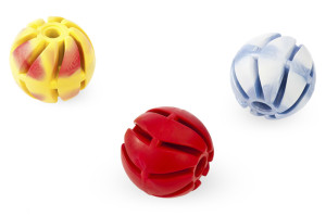 Eco-friendly, floating rubber spiral dog ball made from rubber